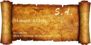 Stanga Alida névjegykártya
